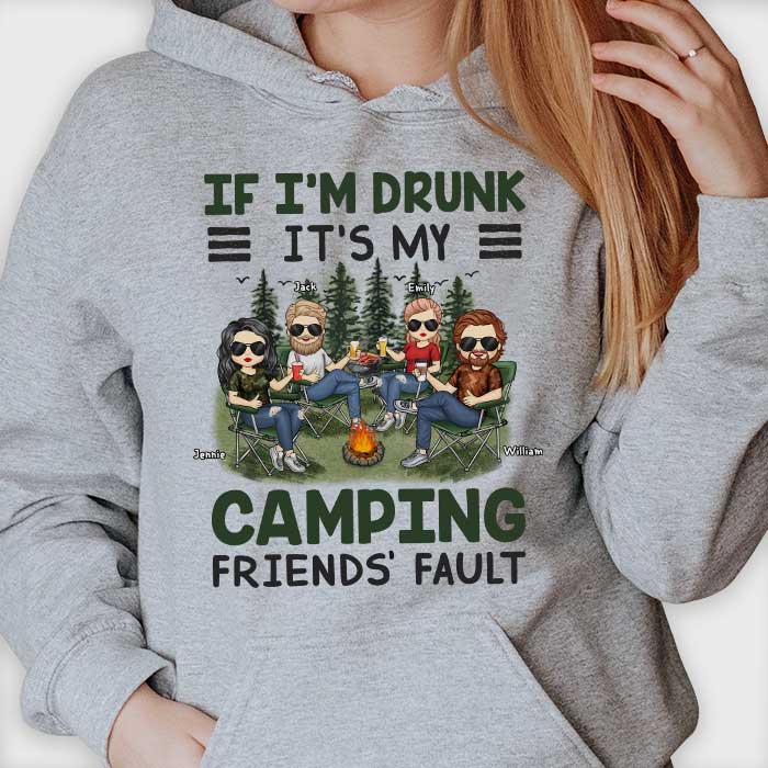 It's My Camping Friend's Fault - Personalized Unisex T-shirt, Hoodie - Gift For Camping Lovers, Gift For Bestie - Image 4
