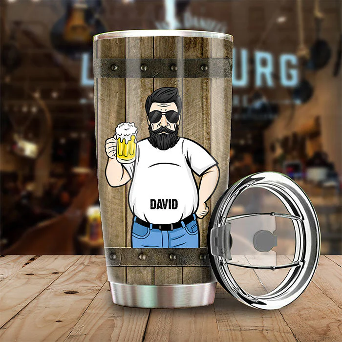 It's Not A Dad Bod, It's A Father Figure - Gift For Dad, Grandpa - Personalized Tumbler - Image 2