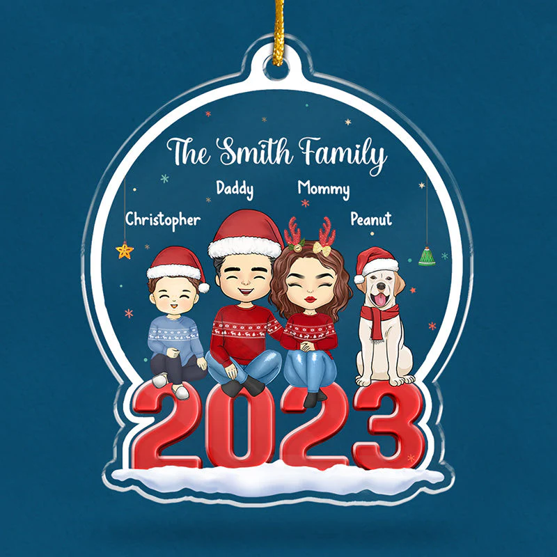 It's The Most Wonderful Time Of The Year - Family Personalized Custom Ornament - Acrylic Custom Shaped - Christmas Gift For Family Members - Image 3