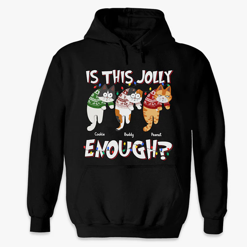 It's The Season To Be Jolly - Cat Personalized Custom Unisex T-shirt, Hoodie, Sweatshirt - Christmas Gift For Pet Owners, Pet Lovers - Image 5