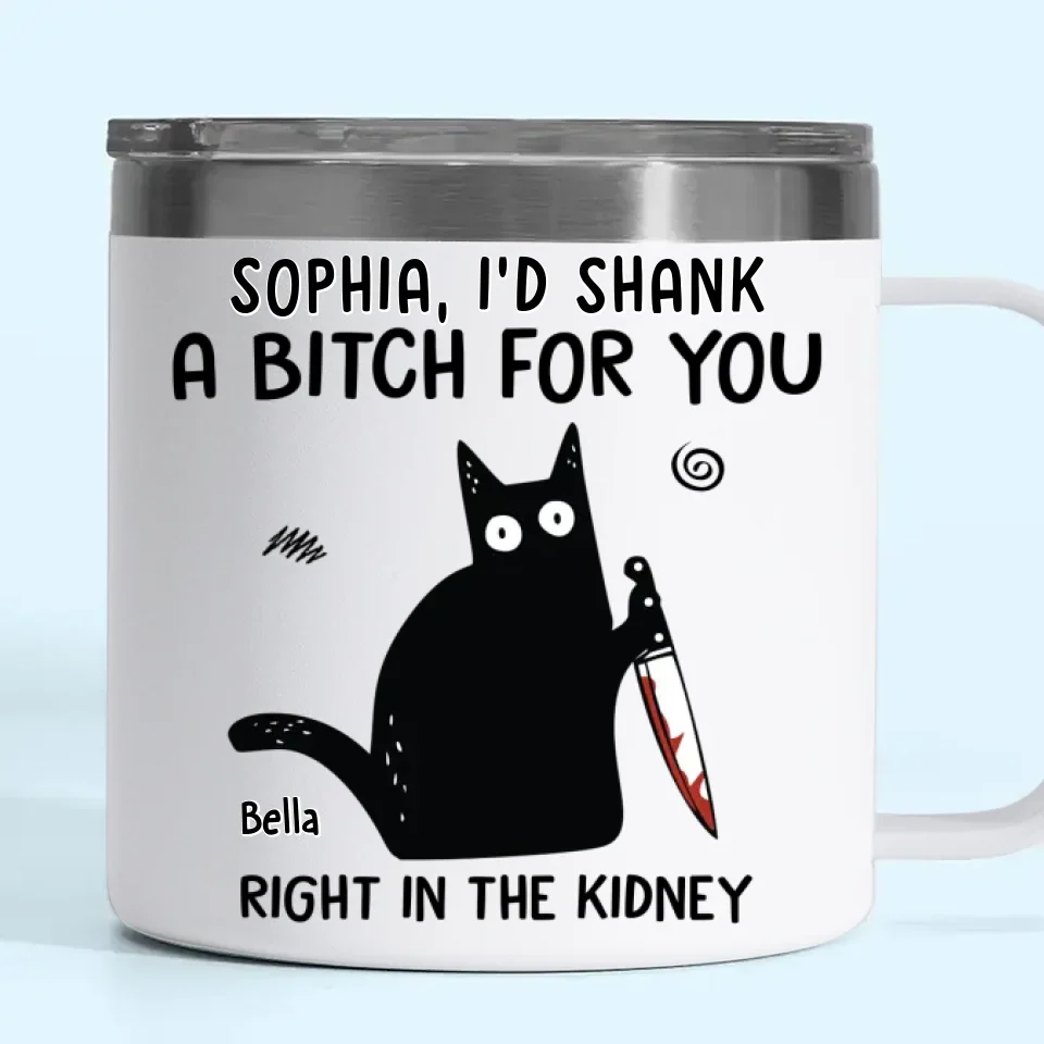 I've Got Your Back, No Matter What - Funny Personalized Custom 14oz Stainless Steel Tumbler With Handle - Christmas Gift For Best Friends, Sisters, Family Members, Coworkers - Image 2