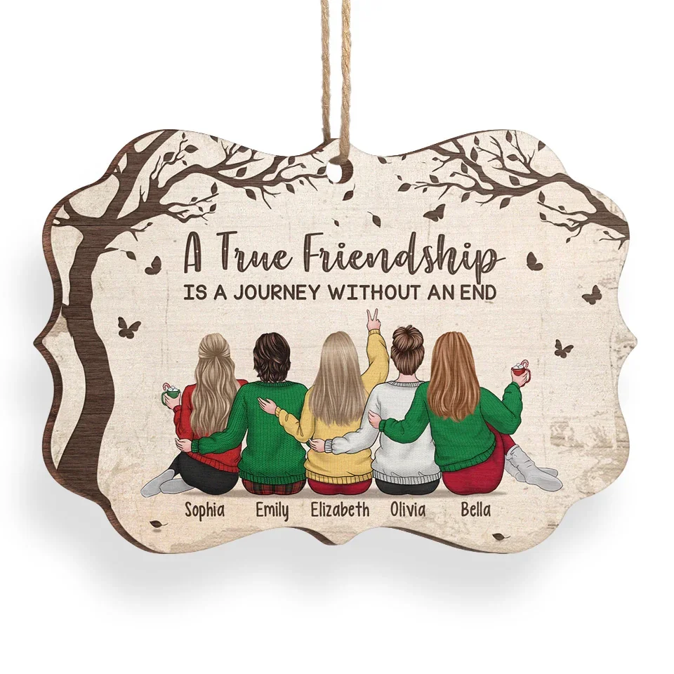 Jingle Ladies Rock - Bestie Personalized Custom Ornament - Wood Custom Shaped - Christmas Gift For Best Friends, BFF, Sisters - Image 3