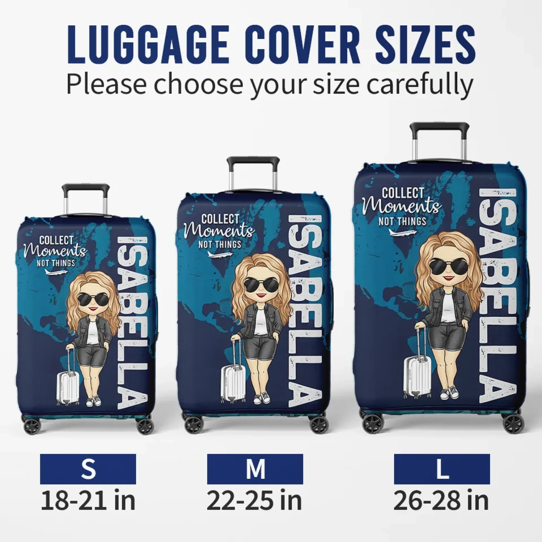 Journey To Where Your Heart Sings - Travel Personalized Custom Luggage Cover - Summer Vacation Gift, Gift For Adventure Travel Lovers - Image 6