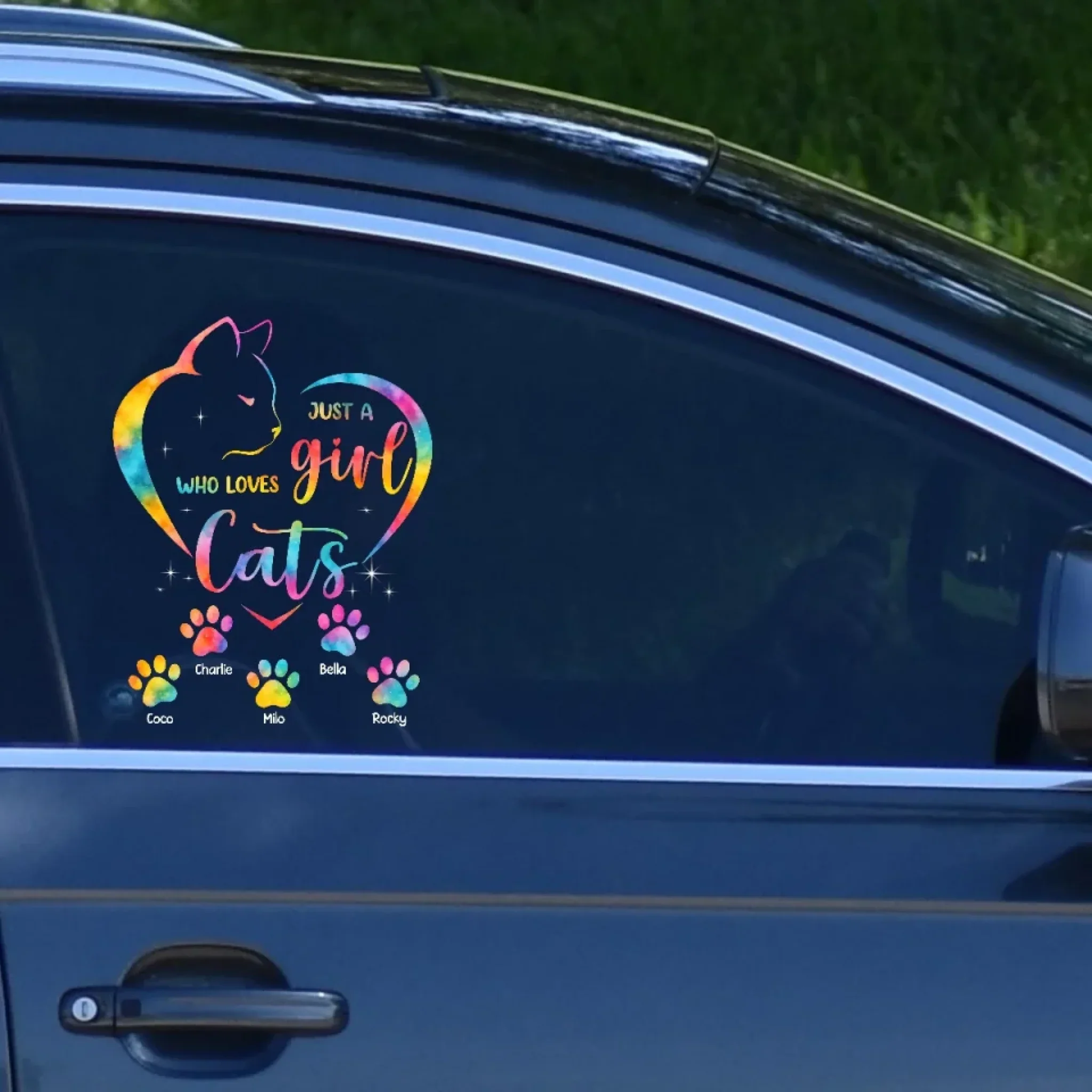 Just A Girl Who Loves Cats - Cat Personalized Custom Decal - Gift For Pet Owners, Pet Lovers - Image 3