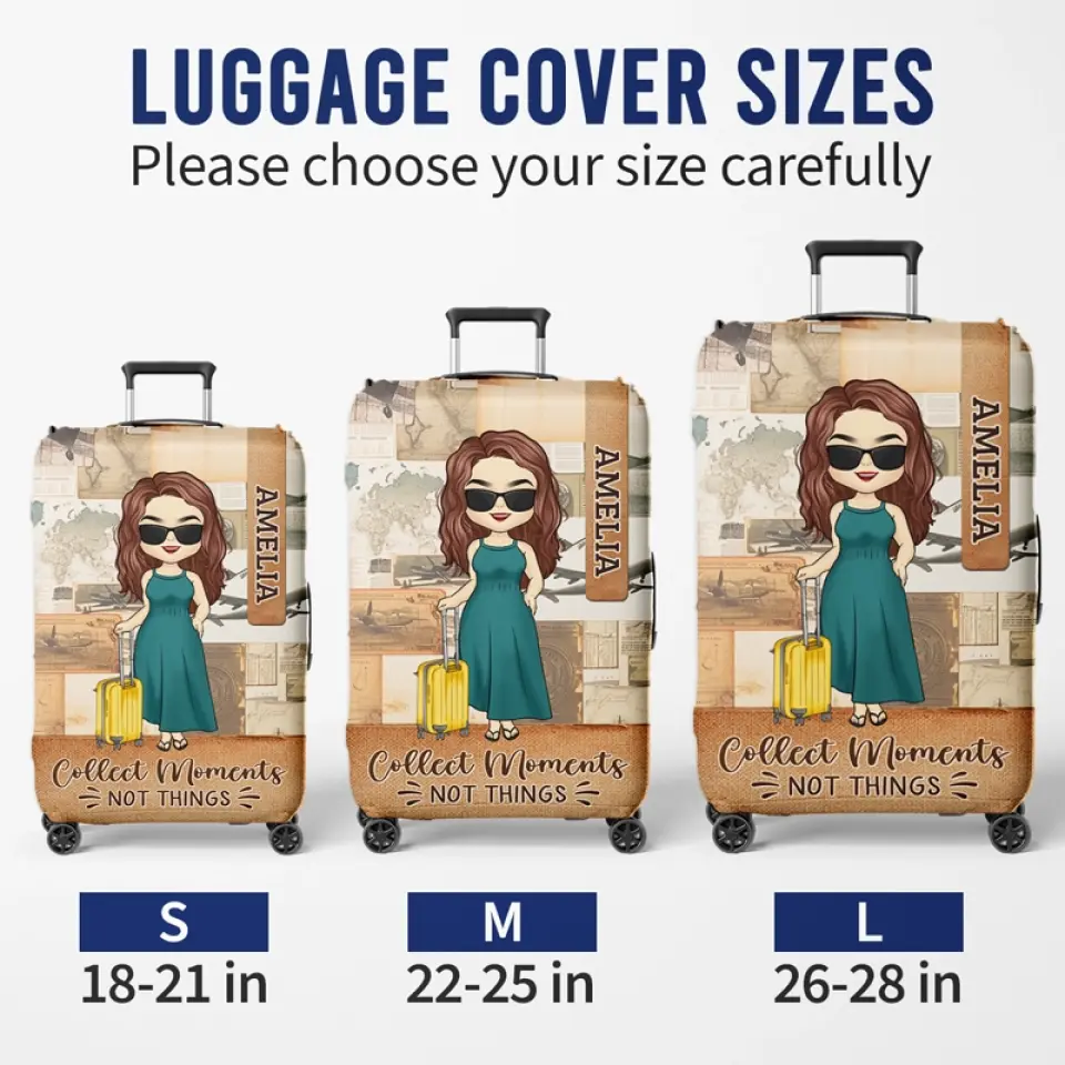 Just A Guy Who Loves Traveling - Travel Personalized Custom Luggage Cover - Holiday Vacation Gift, Gift For Adventure Travel Lovers - Image 6