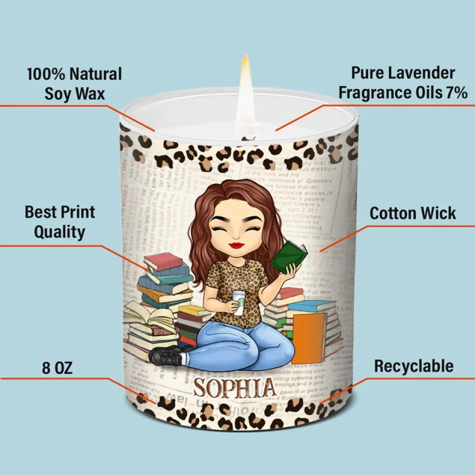 Just One More Chapter - Personalized Custom Smokeless Scented Candle - Christmas Gift For Book Lovers - Image 4