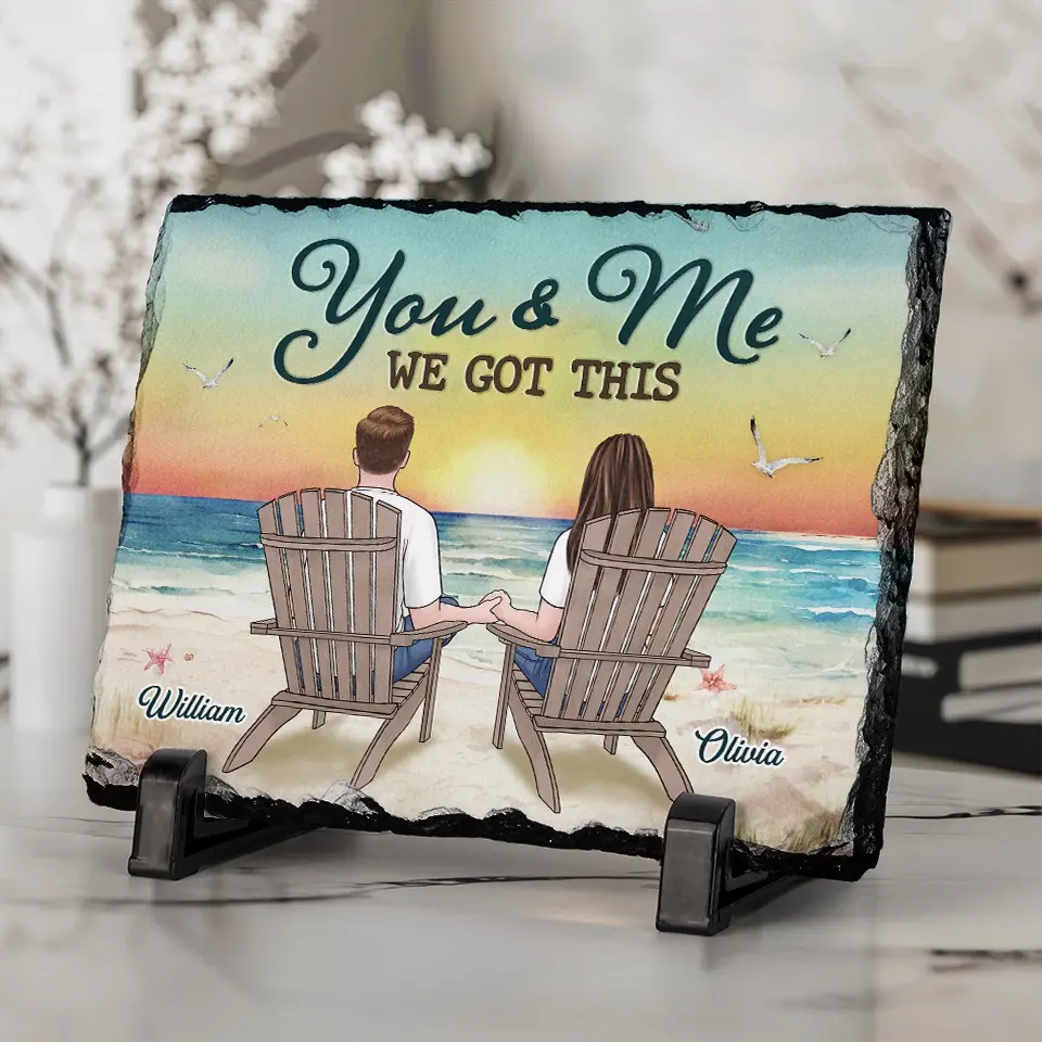 Just Us, The Pups And Life's Simple Joys - Dog Personalized Custom Rectangle Shaped Stone With Stand - Gift For Couples, Pet Owners, Pet Lovers - Image 2
