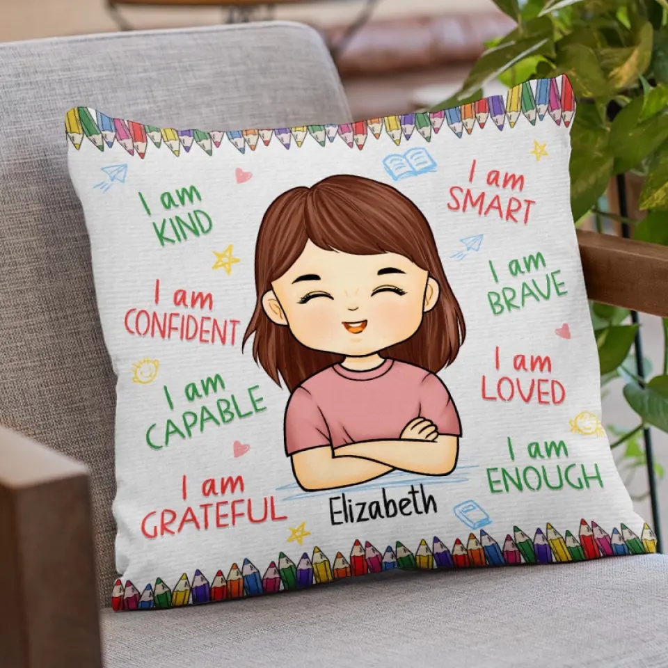 Keep Calm And Welcome Back To School - Personalized Custom Pillow - Gift For Kid, Back To School Gift - Image 3