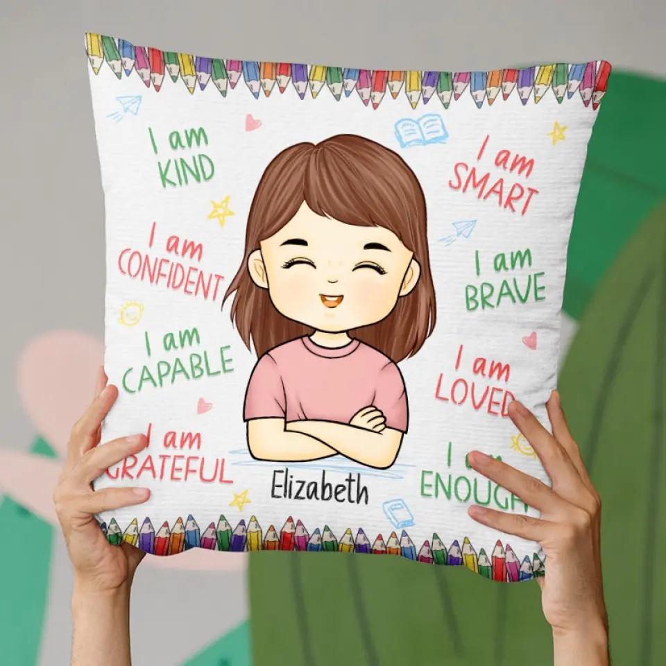 Keep Calm And Welcome Back To School - Personalized Custom Pillow - Gift For Kid, Back To School Gift - Image 4