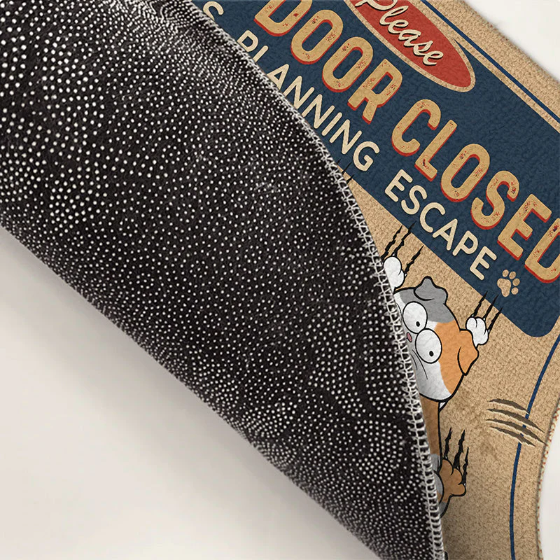 Keep Door Closed Cats Planning Escape - Cat Personalized Custom Home Decor Decorative Mat - Gift For Pet Owners, Pet Lovers - Image 5