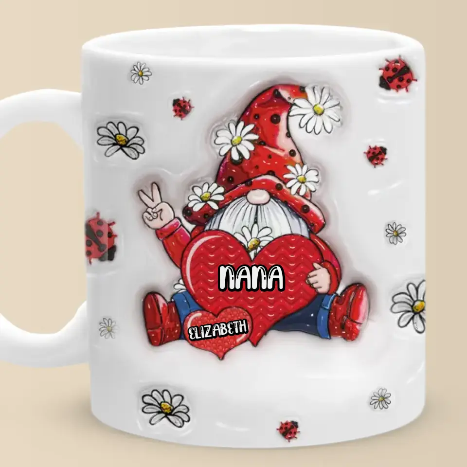 Keep You In My Heart - Family Personalized Custom 3D Inflated Effect Printed Mug - Gift For Mom, Grandma - Image 2