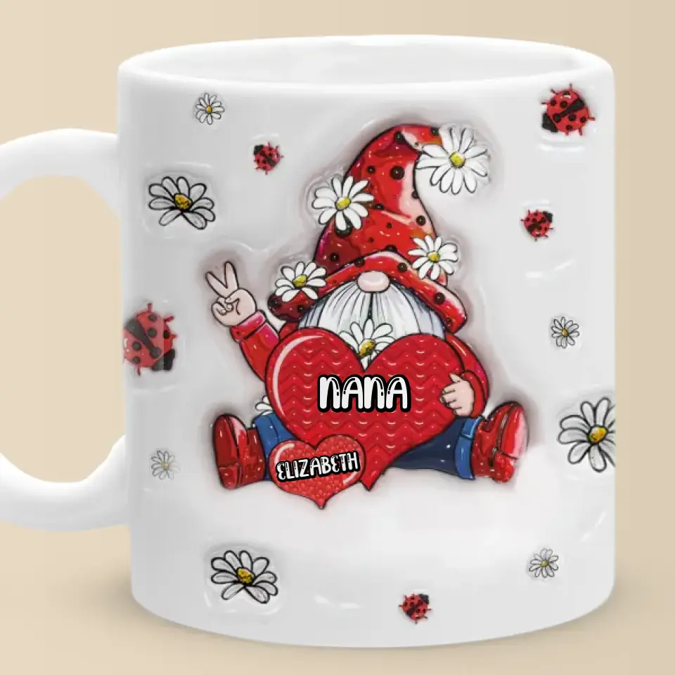 Keep You In My Heart - Family Personalized Custom 3D Inflated Effect Printed Mug - Gift For Mom, Grandma - Image 5