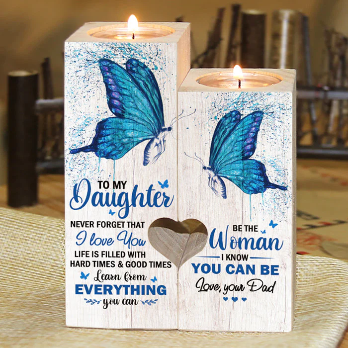 Learn From Everything You Can - Family Candle Holder - Christmas Gift For Daughter From Dad - Image 3