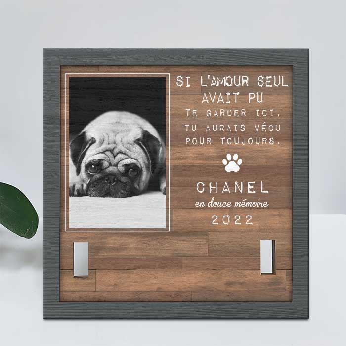 Les Meilleurs Amis Entrent Dans Nos Vies Et Laissent Leurs Empreintes Dans Nos Cœurs - Memorial Personalized Custom Pet Loss Sign, Collar Frame - Upload Image, Sympathy Gift, Gift For Pet Owners, Pet Lovers French - Image 3