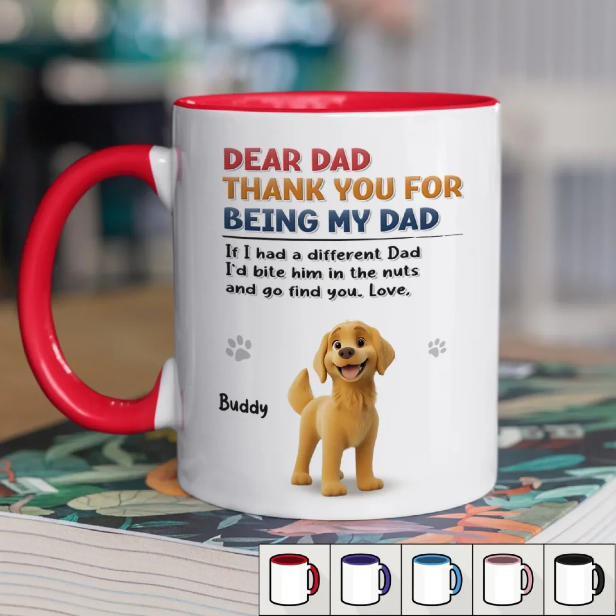 Less Talk, More Belly Rubs - Dog Personalized Custom Accent Mug - Gift For Pet Owners, Pet Lovers