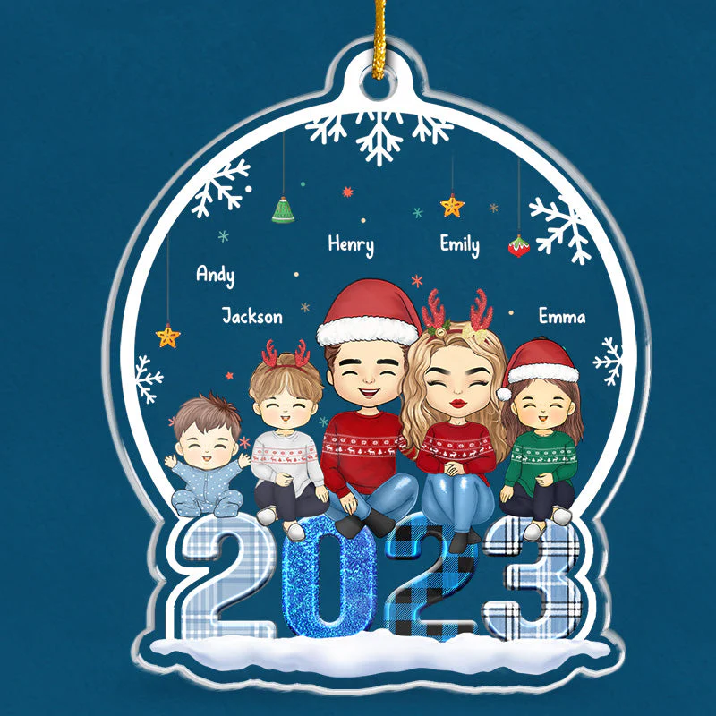 Let It Snow - Family Personalized Custom Ornament - Acrylic Custom Shaped - Christmas Gift For Family Members - Image 3