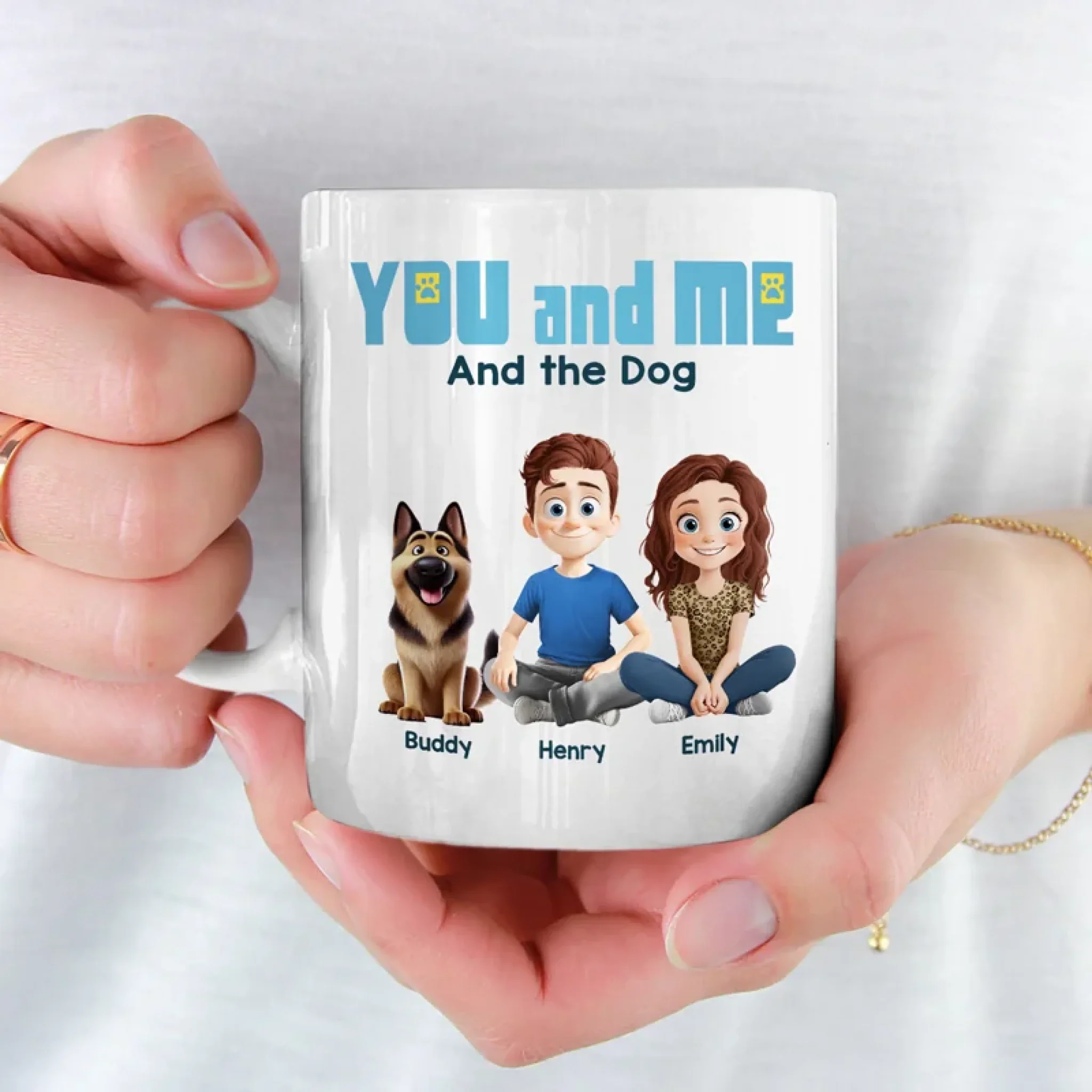 Let Me Introduce My Lovely Family - Dog & Cat Personalized Custom Mug - Gift For Pet Owners, Pet Lovers - Image 3