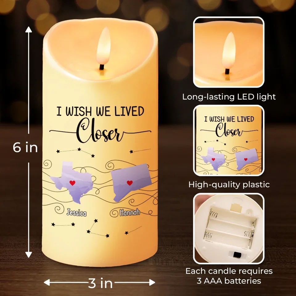 Let The Warmth Of Light Fill Your Heart - Bestie Personalized Custom LED Candle - Christmas Gift For Best Friends, BFF, Sisters - Image 4