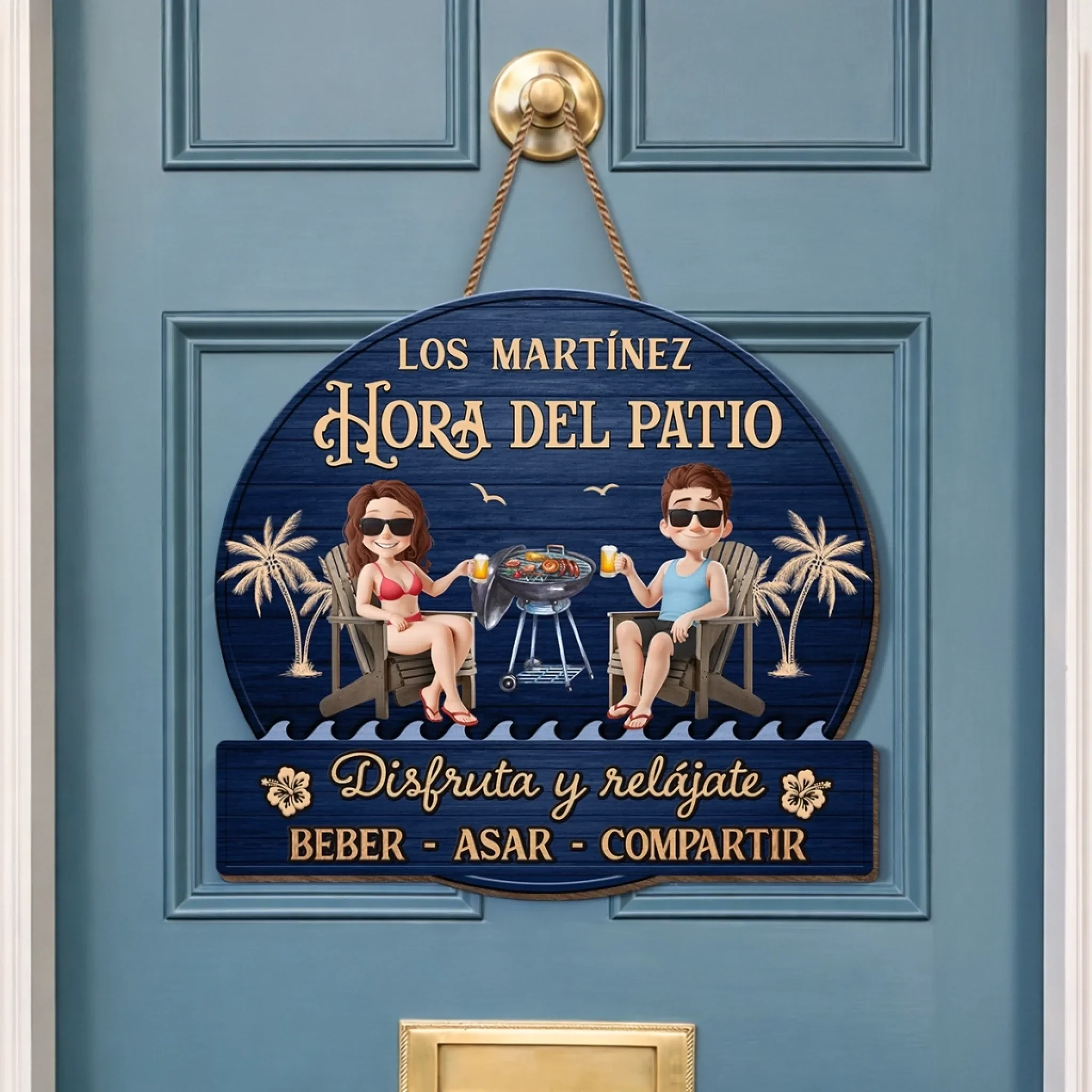 Letrero De Madera Personalizado – Regalo De Aniversario De Boda Personalizado Para Esposo Y Esposa, Para Él Y Para Ella – Juntos Es Nuestro Lugar Favorito - Image 2