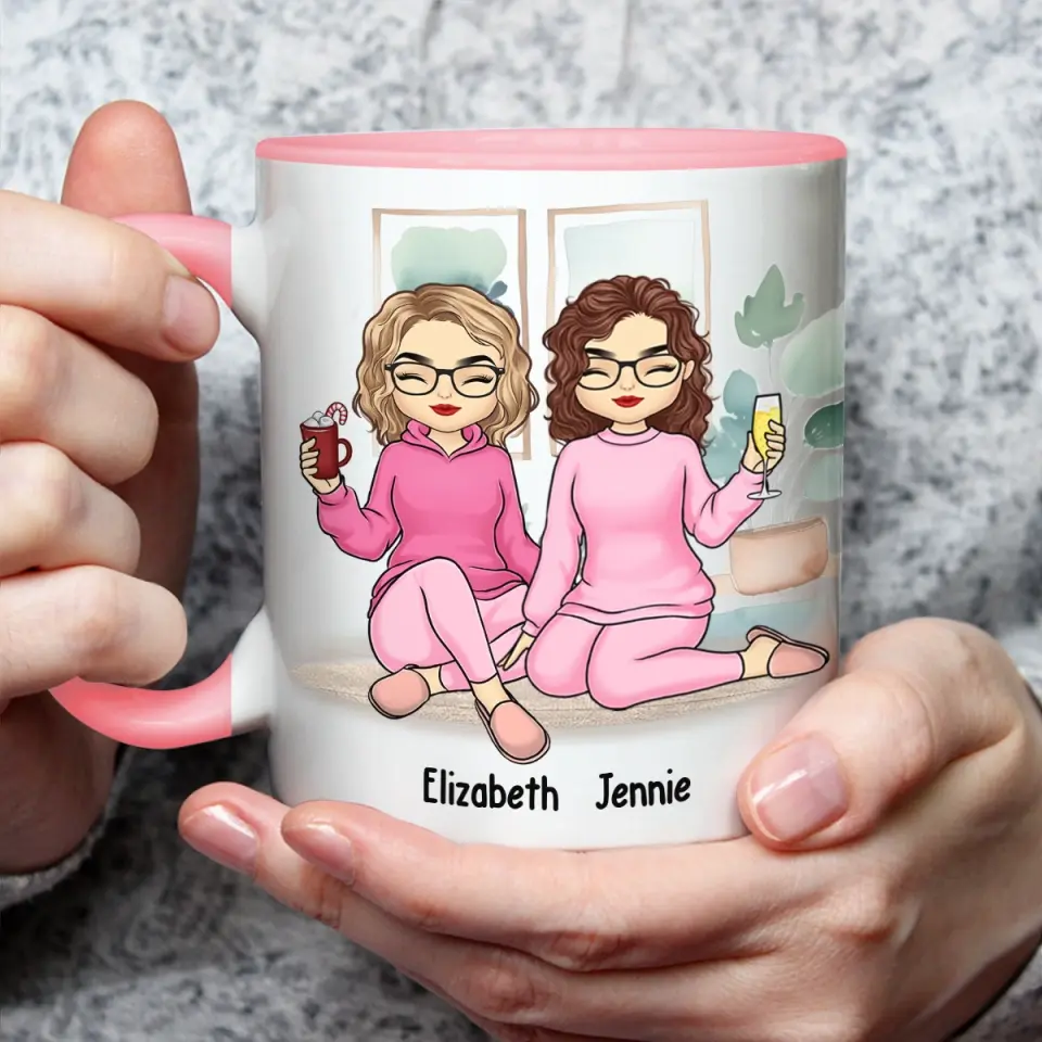 Let's Have Coffee Together - Bestie Personalized Custom Accent Mug - Gift For Best Friends, BFF, Sisters - Image 4