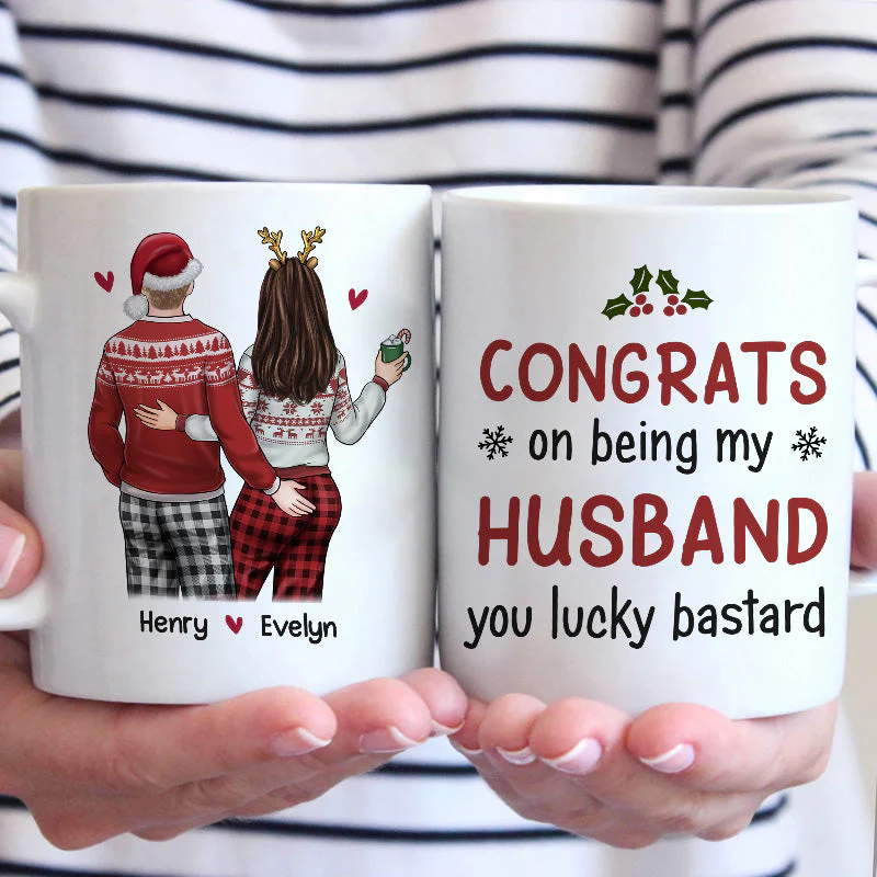 Let's Save Santa A Trip - Couple Personalized Custom Mug - Christmas Gift For Husband Wife, Anniversary - Image 2