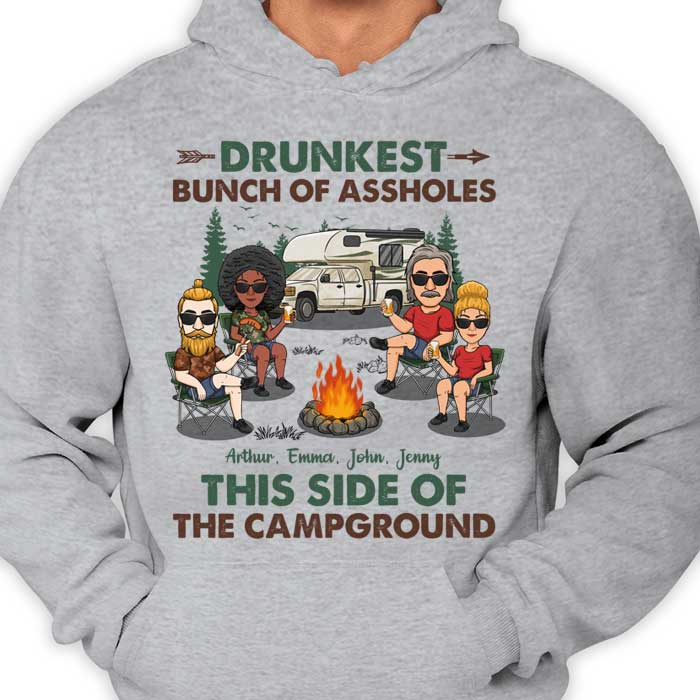 Let's Sit By The Campfire - Personalized Unisex T-shirt, Hoodie - Gift For Bestie, Gift For Camping Lovers - Image 4