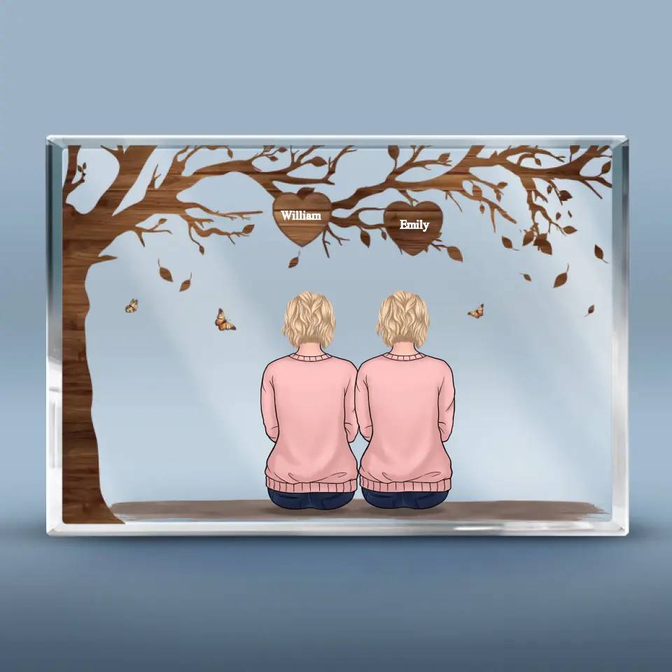 Life Begins Love Never Ends - Family Personalized Custom Rectangle Shaped Acrylic Plaque - Gift For Family Members - Image 2