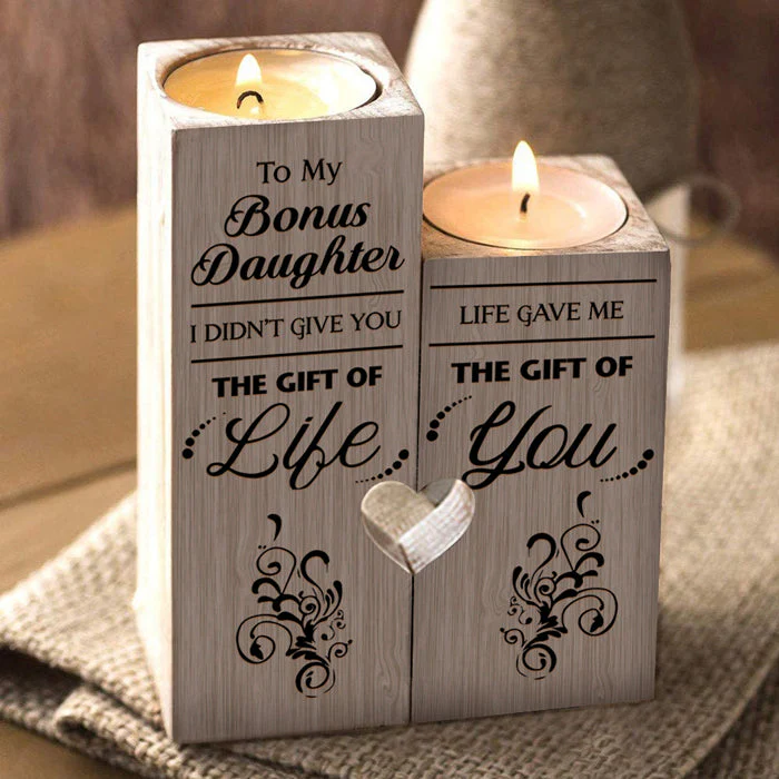 Life Gave Me The Gift Of You - Family Candle Holder - Gift For Daughter - Image 3
