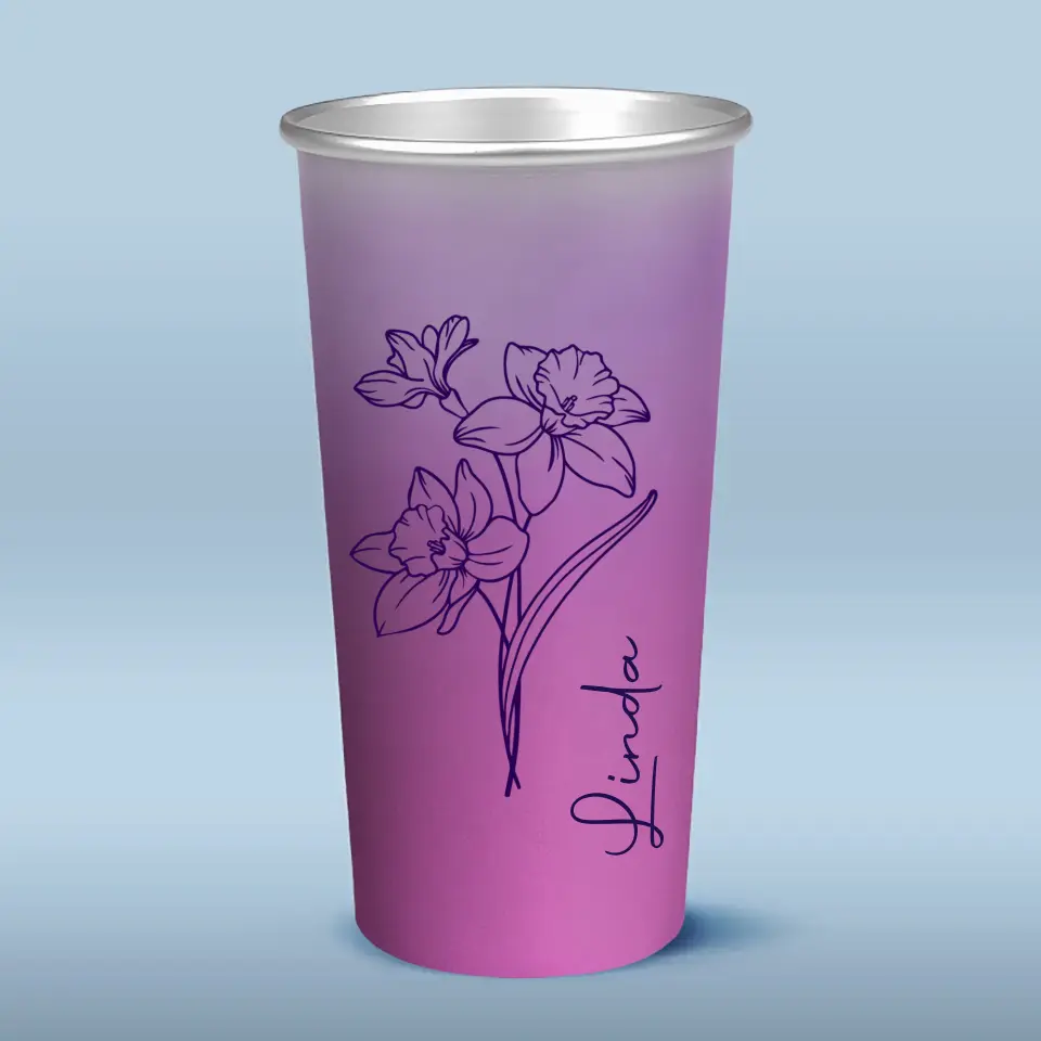 Life Is A Garden, And Love Is The Flower - Bestie Personalized Custom Aluminum Changing Color Cup - Gift For Yourself, Best Friends, BFF, Sisters - Image 2