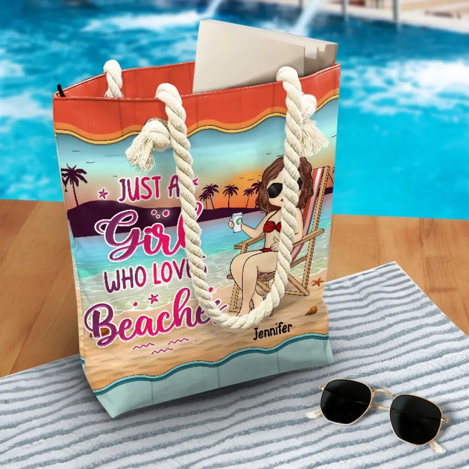 Life Is Better At The Beach - Bestie Personalized Custom Beach Bag - Summer Vacation Gift For Best Friends, BFF, Sisters - Image 3