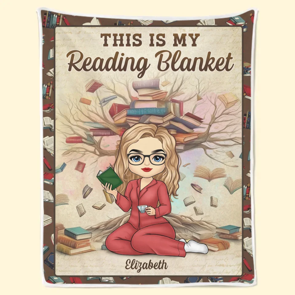 Life Is Better In Bed With A Book - Personalized Custom Blanket - Gift For Book Lovers - Image 2