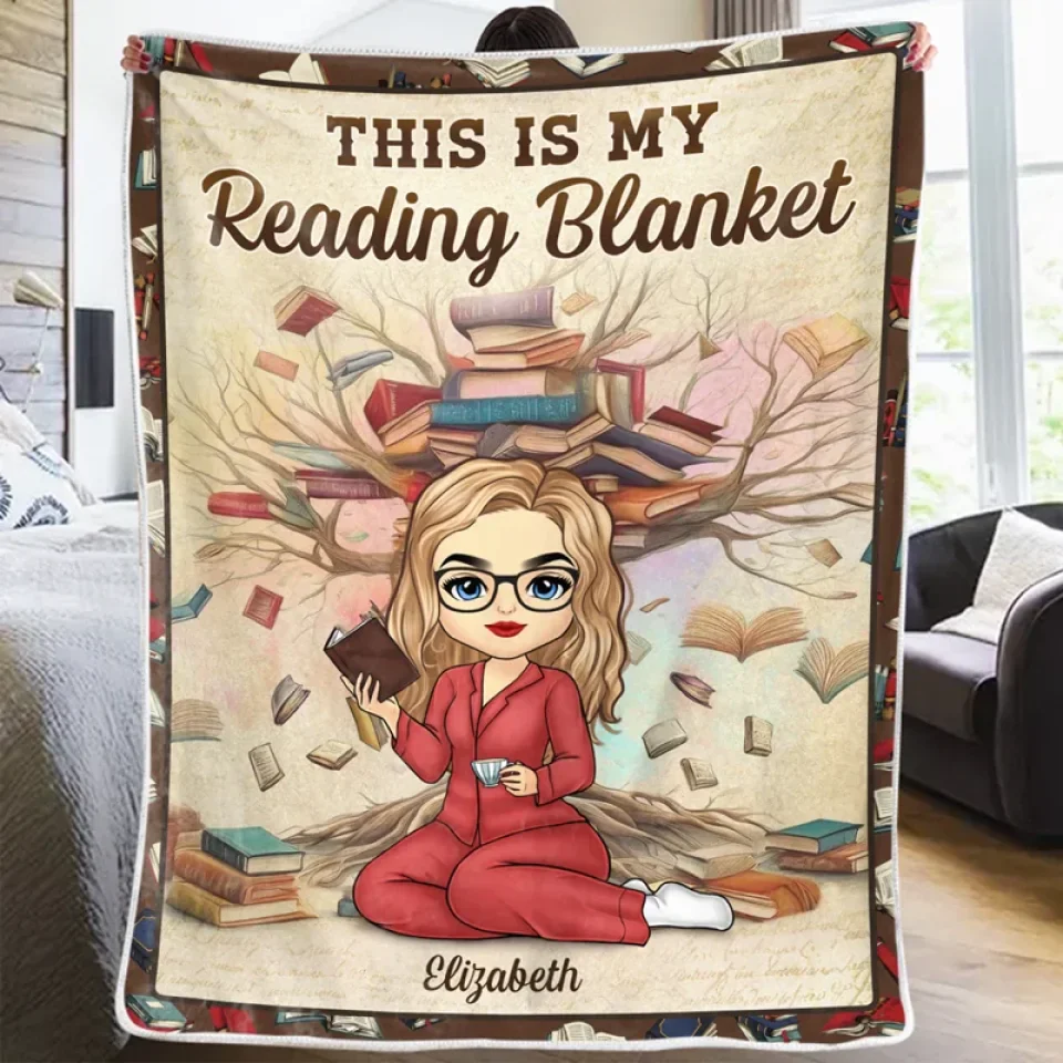 Life Is Better In Bed With A Book - Personalized Custom Blanket - Gift For Book Lovers - Image 3