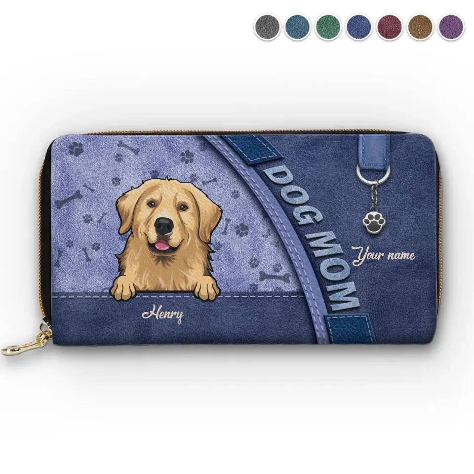 Life Is Better With Dogs - Dog & Cat Personalized Custom Leather Long Wallet - Gift For Pet Owners, Pet Lovers - Image 2