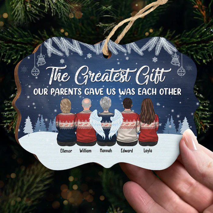 Life Is Better With Our Brothers & Sisters - Personalized Custom Benelux Shaped Wood/Aluminum Christmas Ornament - Gift For Siblings, Christmas New Arrival Gift - Image 5