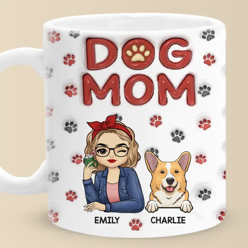 Life Is Hard, Pets Make It Better - Dog & Cat Personalized Custom 3D Inflated Effect Printed Mug - Gift For Pet Owners, Pet Lovers - Image 6