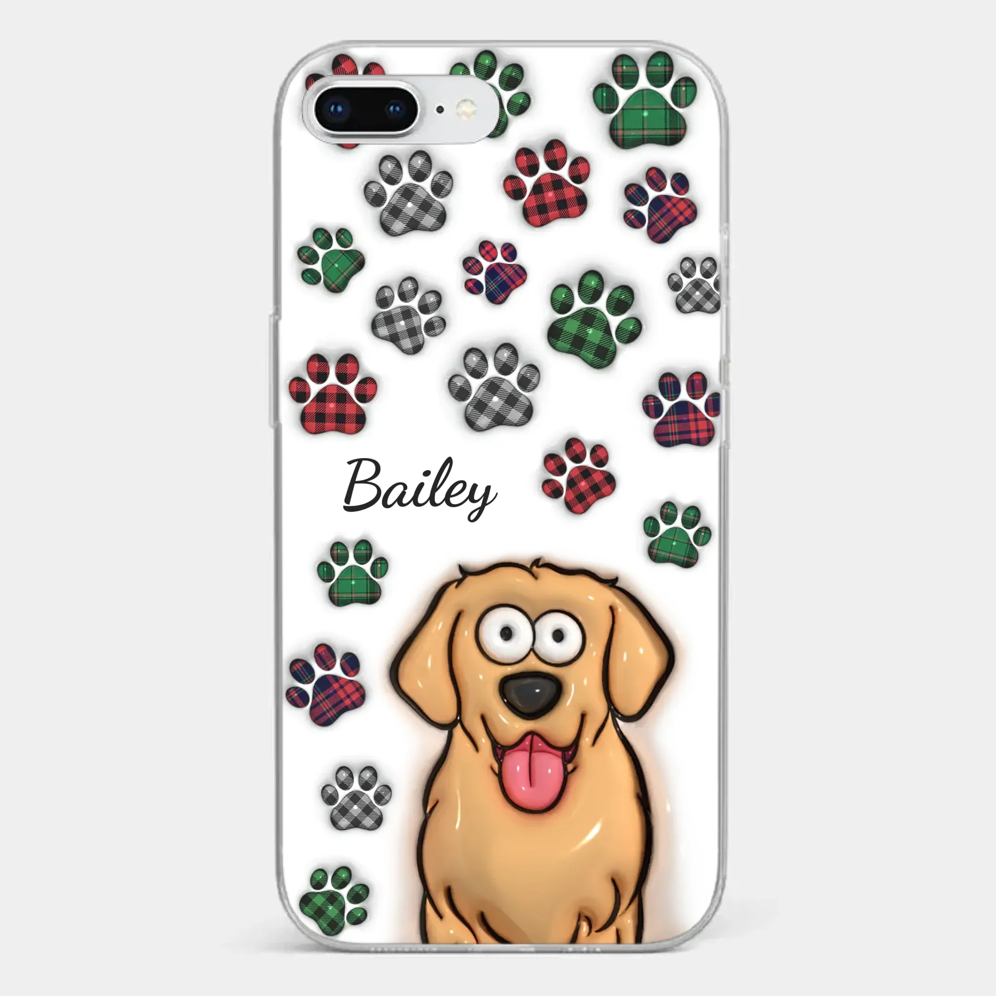 Life Would Be Ruff Without You - Dog & Cat Personalized Custom 3D Inflated Effect Printed Clear Phone Case - Gift For Pet Owners, Pet Lovers - Image 4
