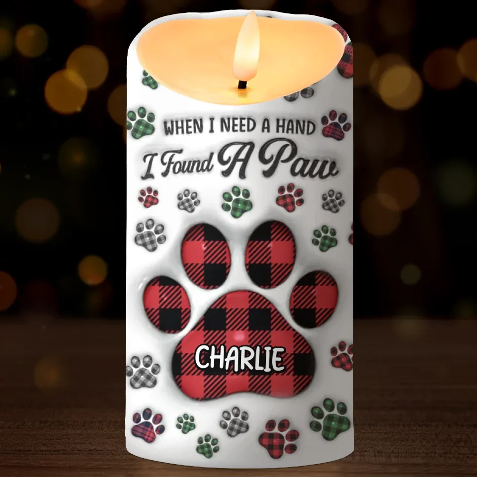 Life’s Better With A Tail - Dog & Cat Personalized Custom 3D Inflated Effect Printed LED Candle - Christmas Gift For Pet Owners, Pet Lovers - Image 2