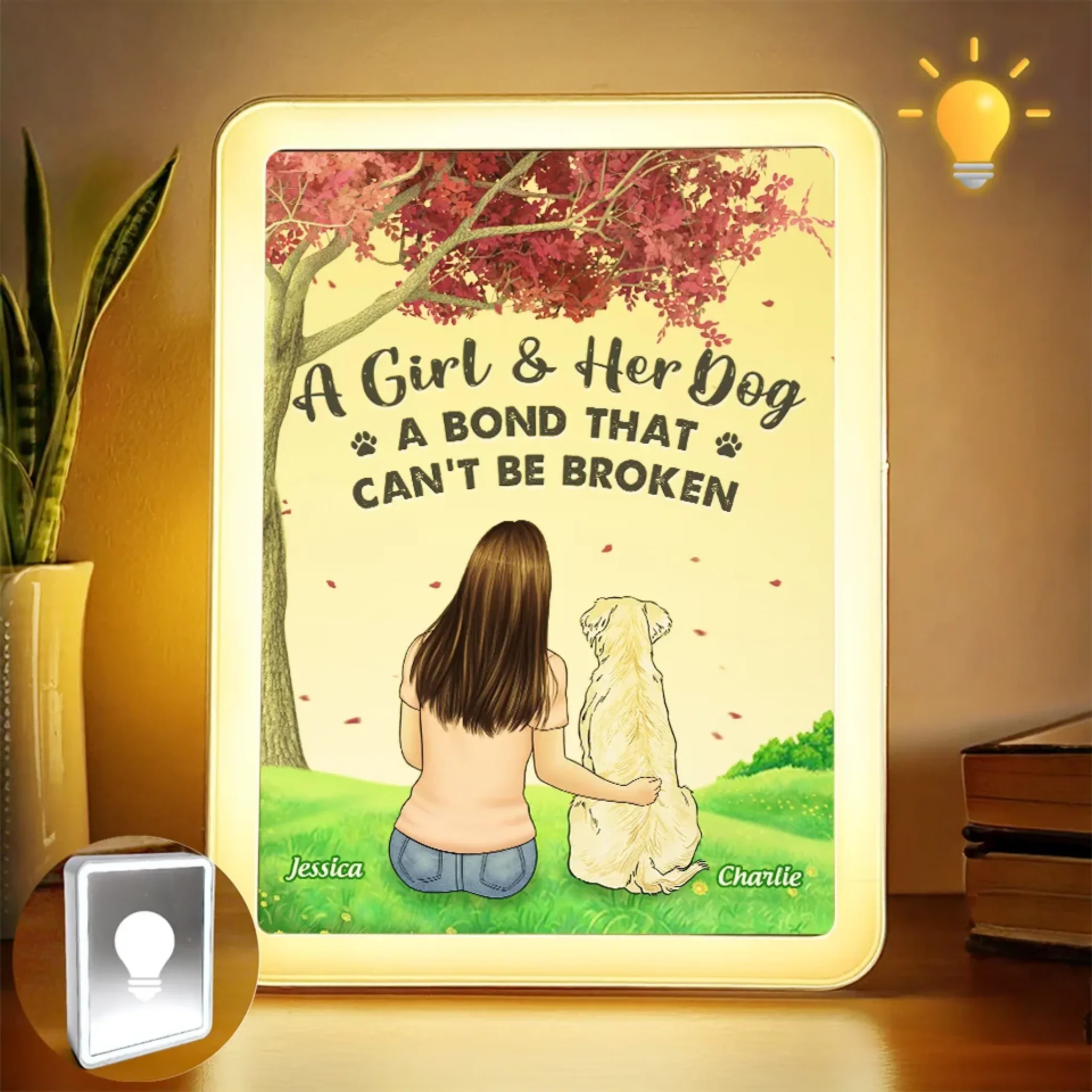 Life’s Journey Is Better With You - Dog Personalized Custom LED Mirror Frame Lamp - Gift For Pet Owners, Pet Lovers