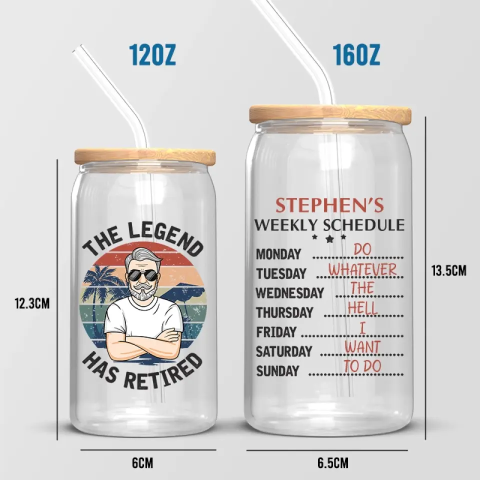 Life's Real Journey Begins At Retirement - Personalized Custom Glass Cup, Iced Coffee Cup - Appreciation, Retirement Gift For Coworkers, Work Friends, Colleagues - Image 5