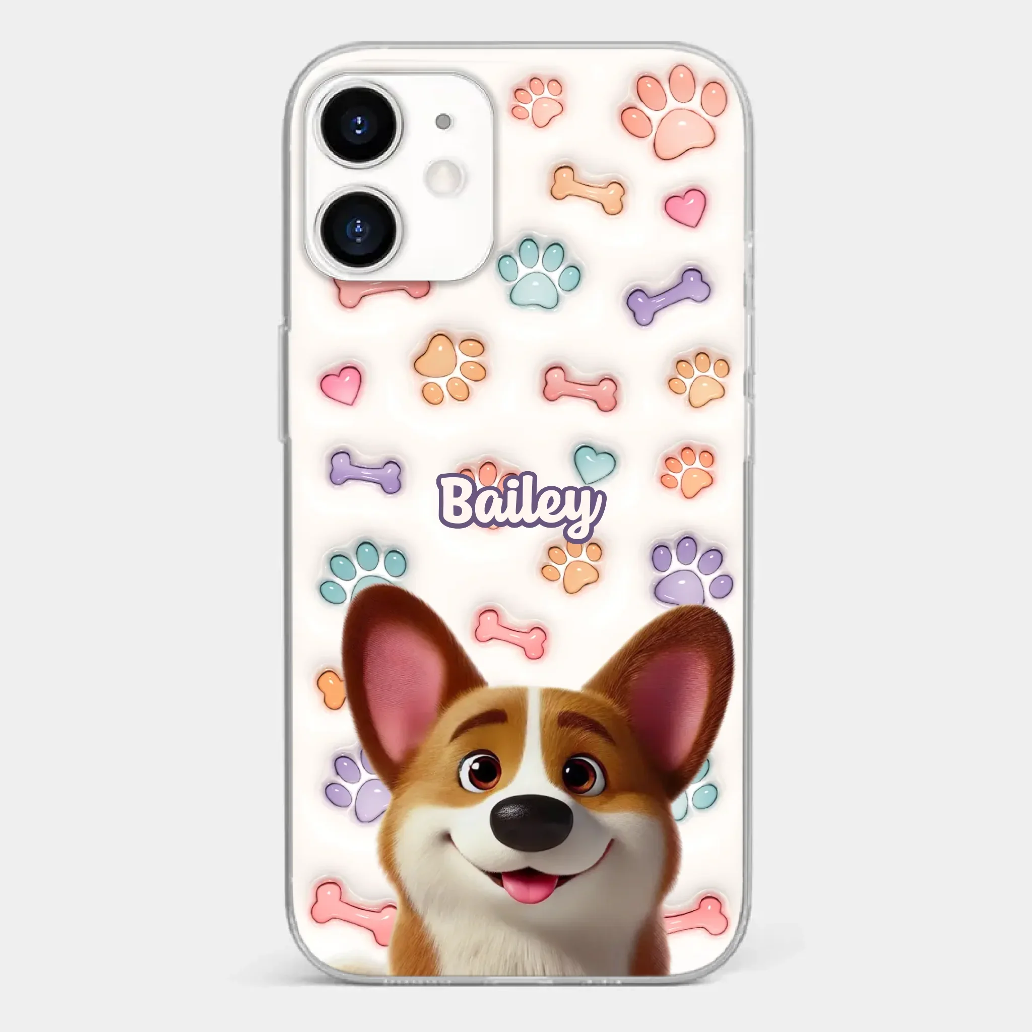 Life’s Ruff, But I’ve Got My Pup - Dog Personalized Custom 3D Inflated Effect Printed Clear Phone Case - Gift For Pet Owners, Pet Lovers - Image 10