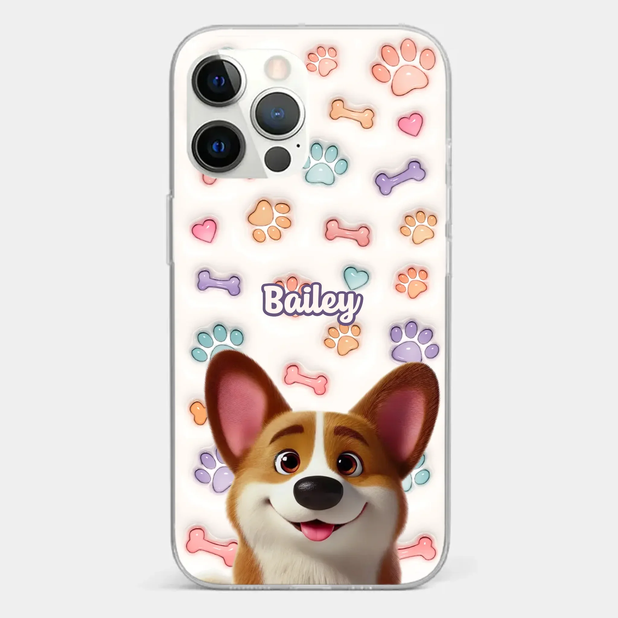 Life’s Ruff, But I’ve Got My Pup - Dog Personalized Custom 3D Inflated Effect Printed Clear Phone Case - Gift For Pet Owners, Pet Lovers - Image 15