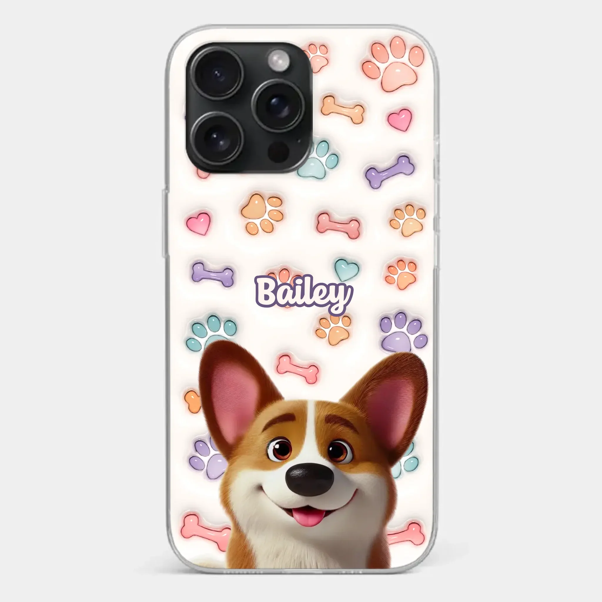 Life’s Ruff, But I’ve Got My Pup - Dog Personalized Custom 3D Inflated Effect Printed Clear Phone Case - Gift For Pet Owners, Pet Lovers - Image 22
