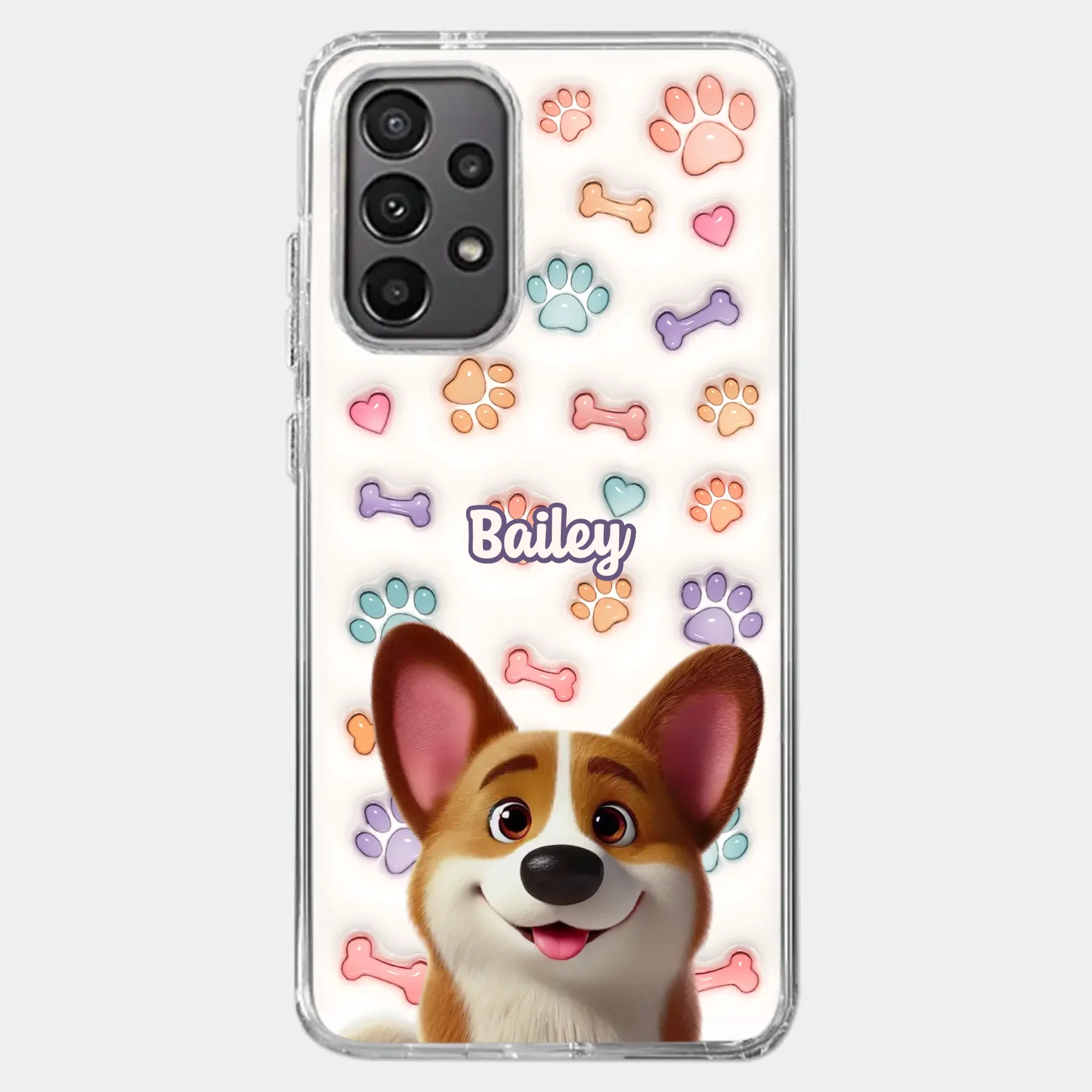 Life’s Ruff, But I’ve Got My Pup - Dog Personalized Custom 3D Inflated Effect Printed Clear Phone Case - Gift For Pet Owners, Pet Lovers - Image 36