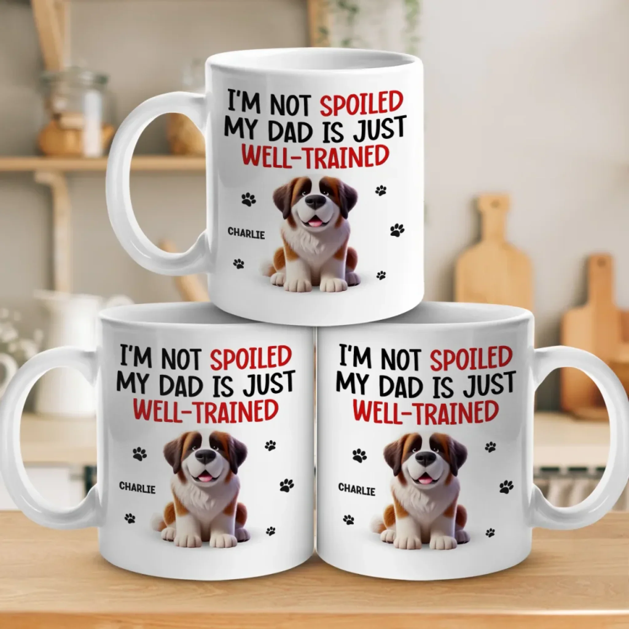 Life’s Ruff, But My Dog Makes It Better - Dog & Cat Personalized Custom Mug - Gift For Pet Owners, Pet Lovers - Image 4