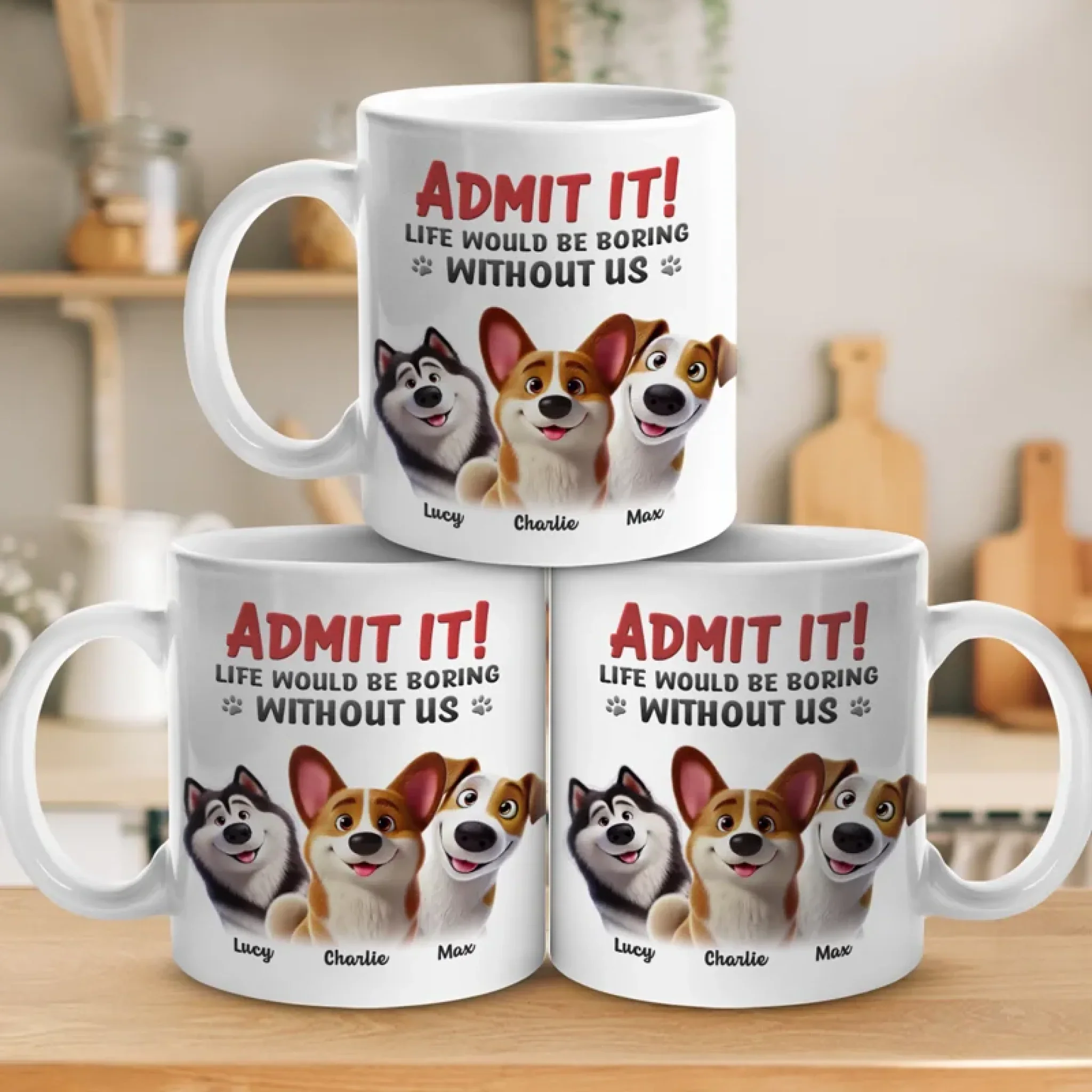 Life’s Ruff Without Us - Dog & Cat Personalized Custom Mug - Gift For Pet Owners, Pet Lovers - Image 5