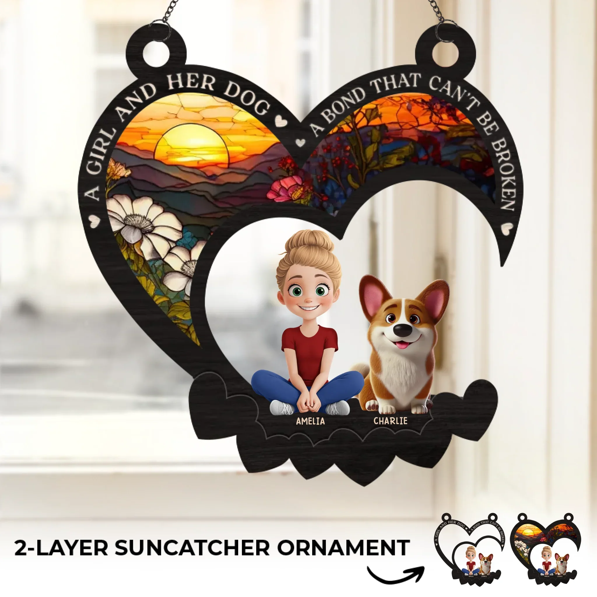 Life’s Too Short To Not Have A Pet - Dog Personalized Window Hanging Suncatcher - Gift For Pet Owners, Pet Lovers - Image 2