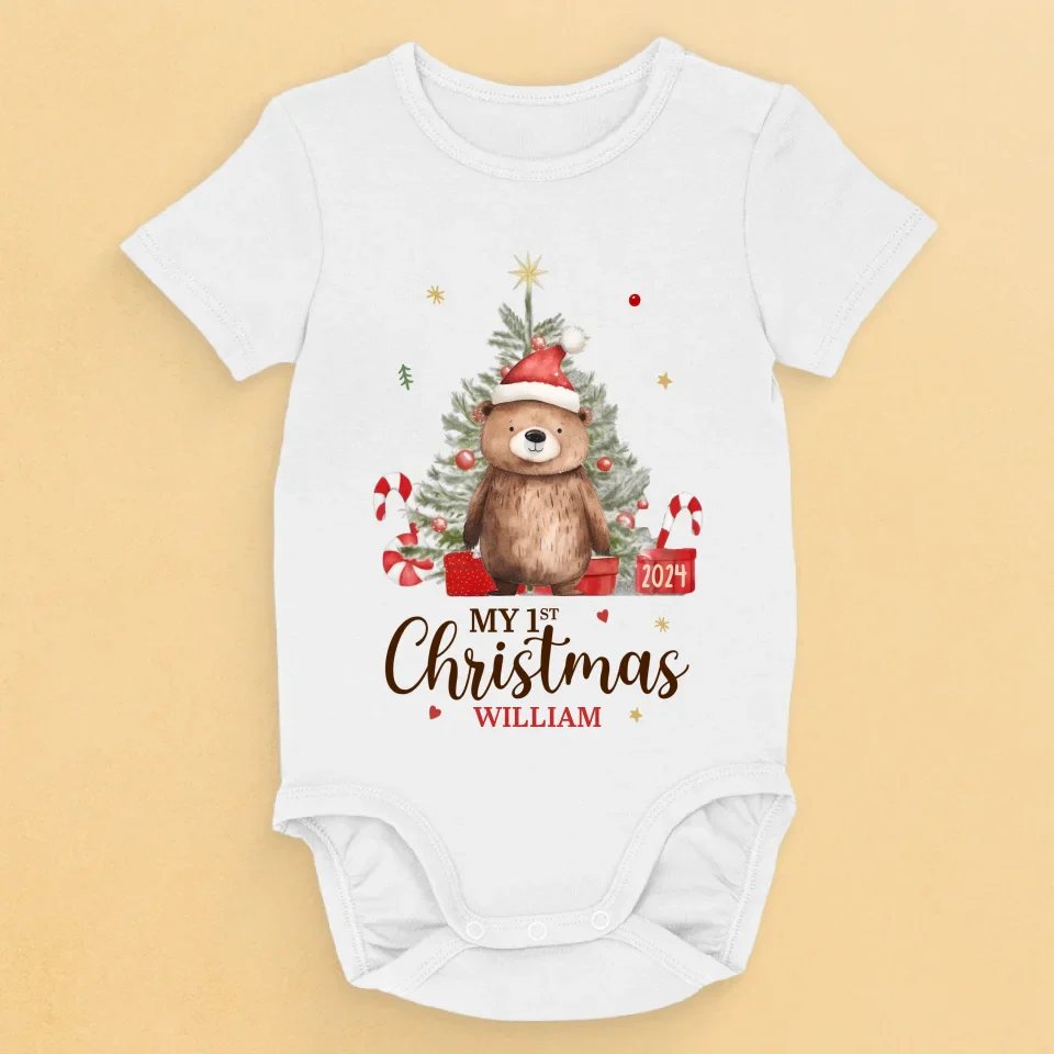 Like A Baby Bear, Full Of Cuddles And Curiosity - Family Personalized Custom Baby Onesie - Christmas Gift For Baby Kids, Newborn Baby - Image 2