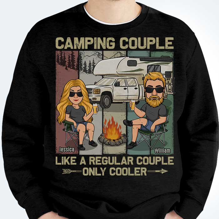Like A Regular Couple But Cooler - Personalized Unisex T-Shirt, Hoodie, Sweatshirt - Gift For Couple, Husband Wife, Anniversary, Engagement, Wedding, Marriage, Camping Gift - Image 3
