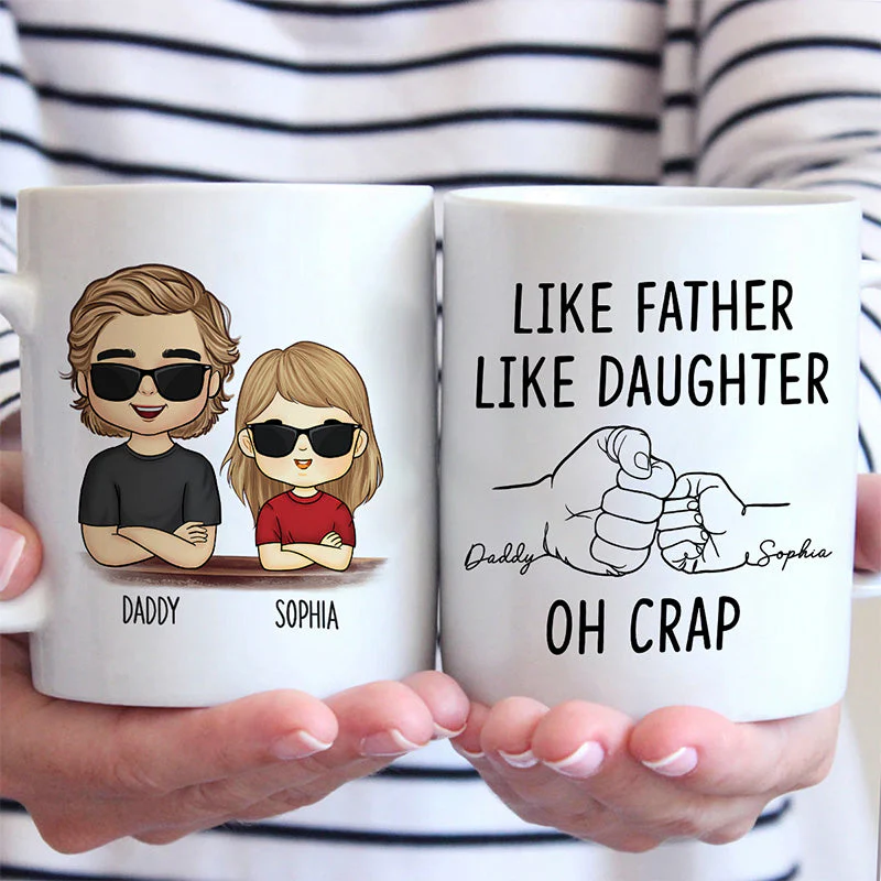 Like Father Like Daughter - Family Personalized Custom Mug - Gift For Family Members - Image 2