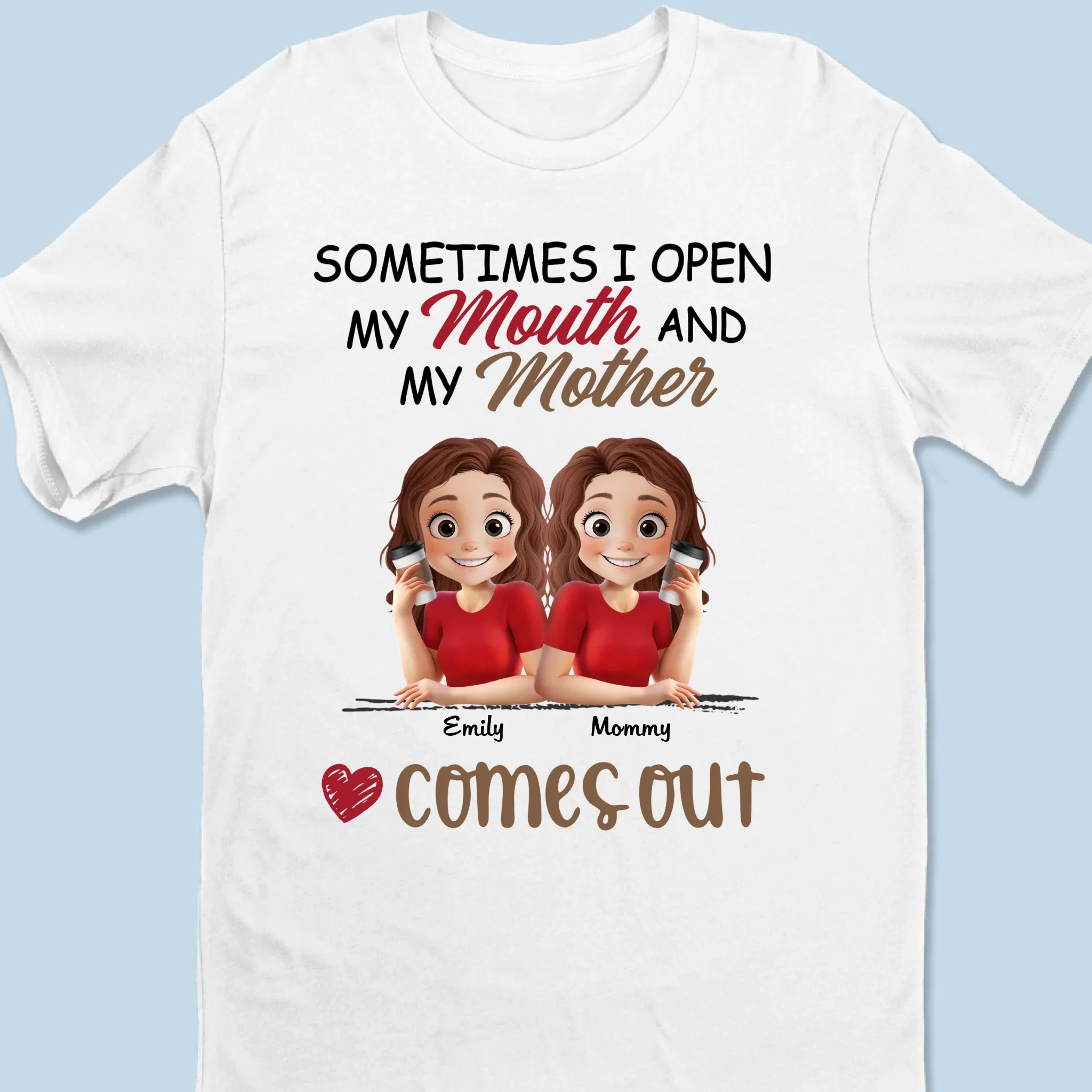 Like Mother Like Daughter - Family Personalized Custom Unisex T-shirt, Premium T-shirt, Hoodie - Mother's Day, Gift For Mom, Daughter - Image 6